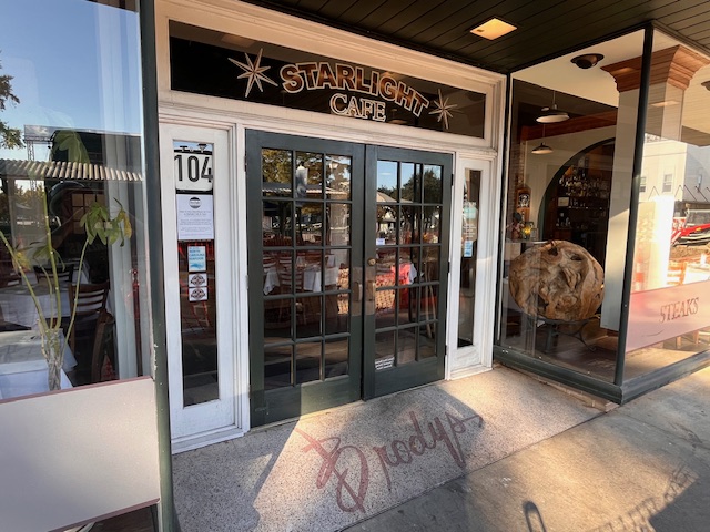 Entrance to Starlight Cafe Restaurant.